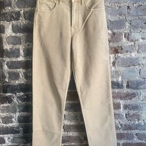 Faherty Jeans Womens 27 (27x30) Stretch Beige Tan Straight Leg New With Tags